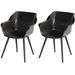 Hartman Sophie Studio tuinstoel - 2 stuks - zwart frame - bruin