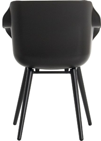 Hartman Sophie Studio tuinstoel - 2 stuks - zwart frame - bruin - achterkant