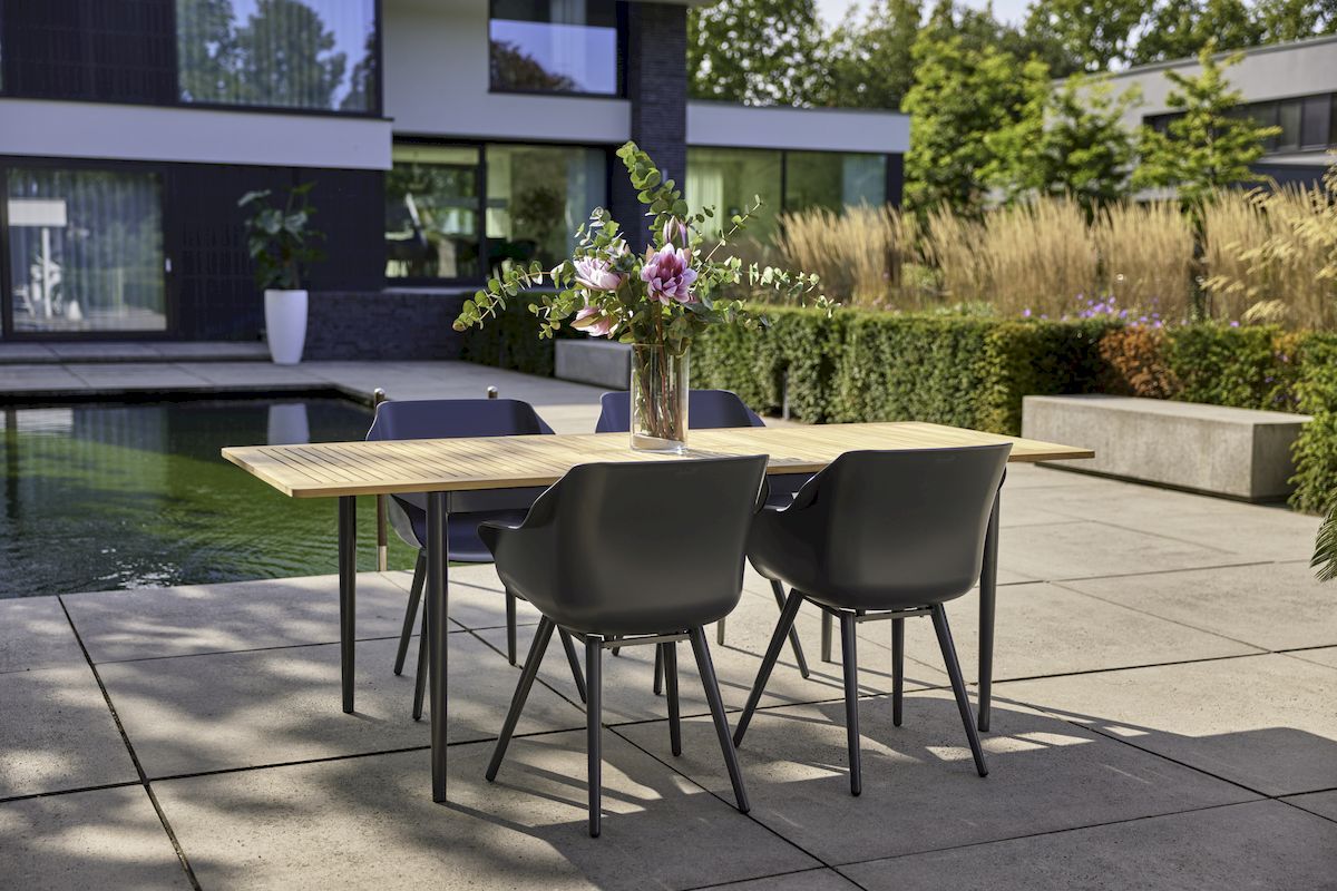 Hartman Sophie Studio tuinstoel - 2 stuks - antraciet frame - antraciet