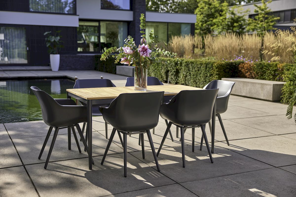 Hartman Sophie Studio tuinstoel - 2 stuks - antraciet frame - antraciet