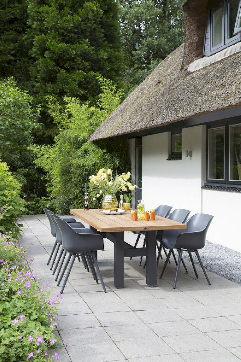 Hartman Sophie Studio tuinstoel - 2 stuks - antraciet frame - antraciet