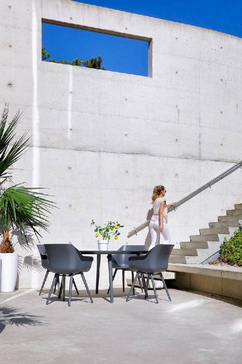 Hartman Sophie Studio tuinstoel - 2 stuks - antraciet frame - antraciet