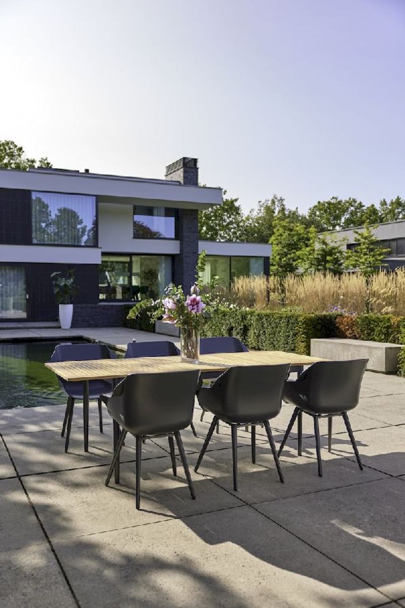 Hartman Sophie Studio tuinstoel - 2 stuks - antraciet frame - antraciet