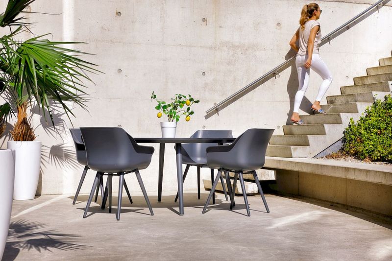 Hartman Sophie Studio tuinstoel - 2 stuks - antraciet frame - antraciet