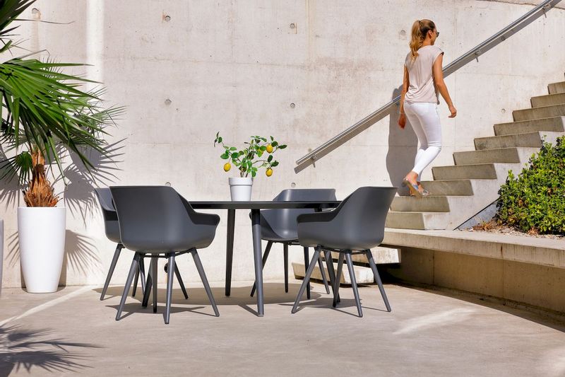 Hartman Sophie Studio tuinstoel - 2 stuks - antraciet frame - antraciet