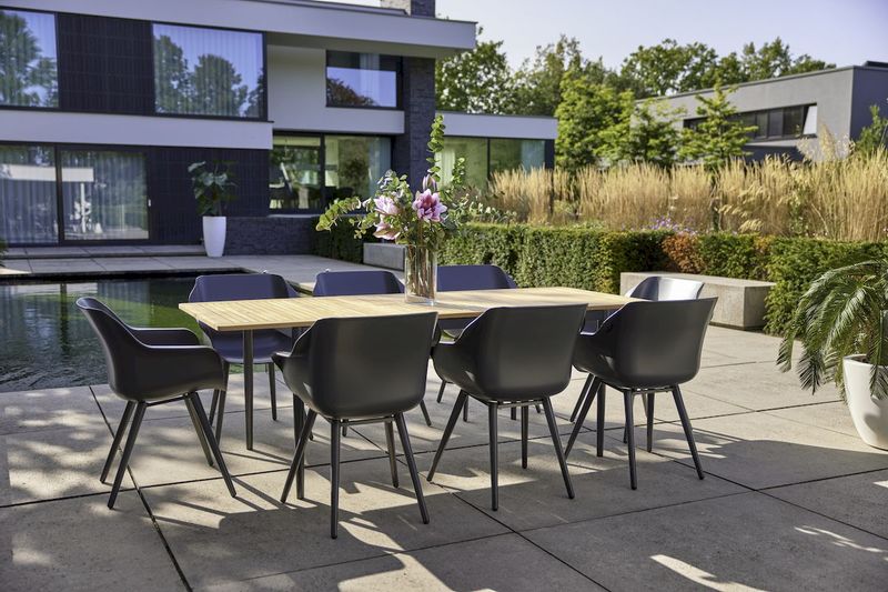 Hartman Sophie Studio tuinstoel - 2 stuks - antraciet frame - antraciet