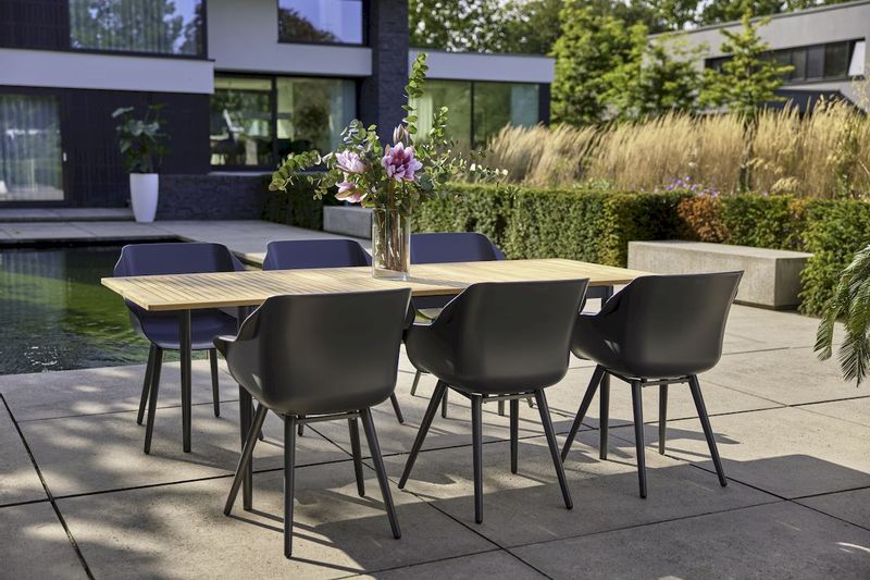 Hartman Sophie Studio tuinstoel - 2 stuks - antraciet frame - antraciet