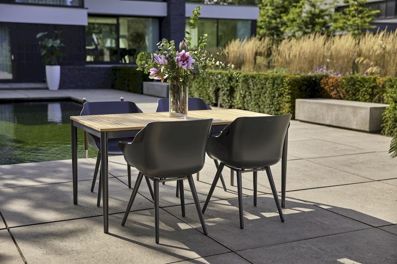 Hartman Sophie Studio tuinstoel - 2 stuks - antraciet frame - antraciet