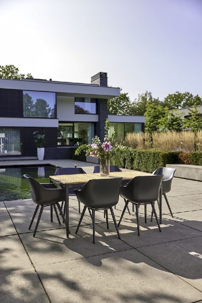 Hartman Sophie Studio tuinstoel - 2 stuks - antraciet frame - antraciet