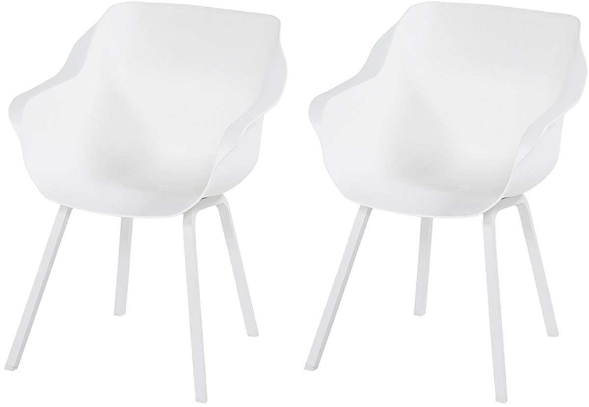 Hartman Sophie Element tuinstoel - 2 stuks - wit frame - wit