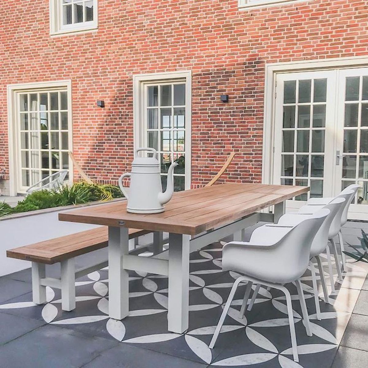 Hartman Sophie Element tuinstoel - 2 stuks - wit frame - wit