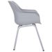 Hartman Sophie Element tuinstoel - 2 stuks - grijs frame - grijs - zijkant