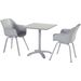 Hartman Sophie Element tuinstoel - 2 stuks - grijs frame - grijs - set van 2 met tuintafel