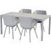 Hartman Sophie Element tuinstoel - 2 stuks - grijs frame - grijs - set van 4 met tuintafel
