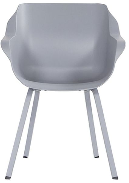 Hartman Sophie Element tuinstoel - 2 stuks - grijs frame - grijs - voorkant