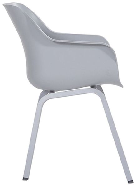 Hartman Sophie Element tuinstoel - 2 stuks - grijs frame - grijs - zijkant