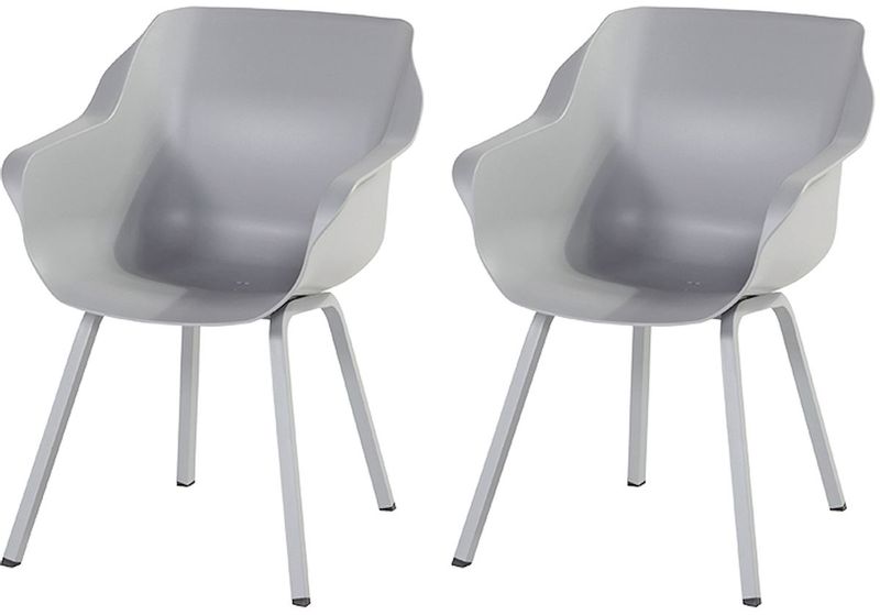 Hartman Sophie Element tuinstoel - 2 stuks - grijs frame - grijs
