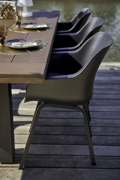 Hartman Sophie Element tuinstoel - 2 stuks - zwart frame - zwart