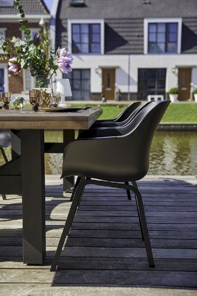 Hartman Sophie Element tuinstoel - 2 stuks - zwart frame - zwart