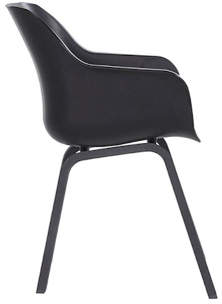 Hartman Sophie Element tuinstoel - 2 stuks - zwart frame - zwart - zijkant