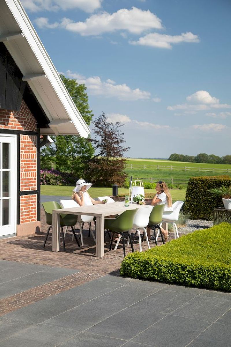 Hartman Sophie Element tuinstoel - 2 stuks - zwart frame - groen