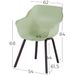 Hartman Sophie Element tuinstoel - 2 stuks - zwart frame - mintgroen - afmetingen