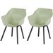 Hartman Sophie Element tuinstoel - 2 stuks - zwart frame - mintgroen