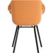 Hartman Sophie Element tuinstoel - 2 stuks - zwart frame - oranje - achterkant