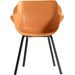 Hartman Sophie Element tuinstoel - 2 stuks - zwart frame - oranje - voorkant
