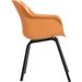 Hartman Sophie Element tuinstoel - 2 stuks - zwart frame - oranje - zijkant
