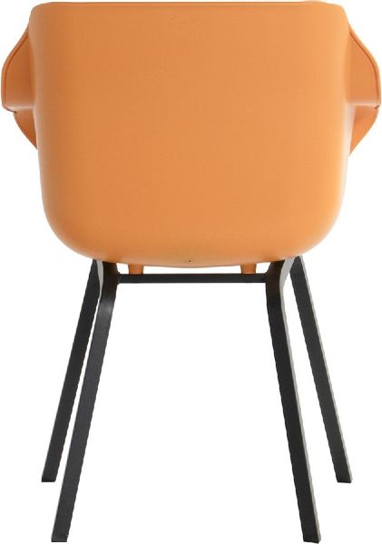 Hartman Sophie Element tuinstoel - 2 stuks - zwart frame - oranje - achterkant