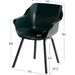 Hartman Sophie Element tuinstoel - 2 stuks - zwart frame - donkergroen - afmetingen