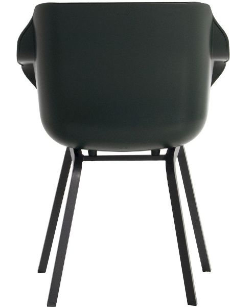 Hartman Sophie Element tuinstoel - 2 stuks - zwart frame - donkergroen - achterkant