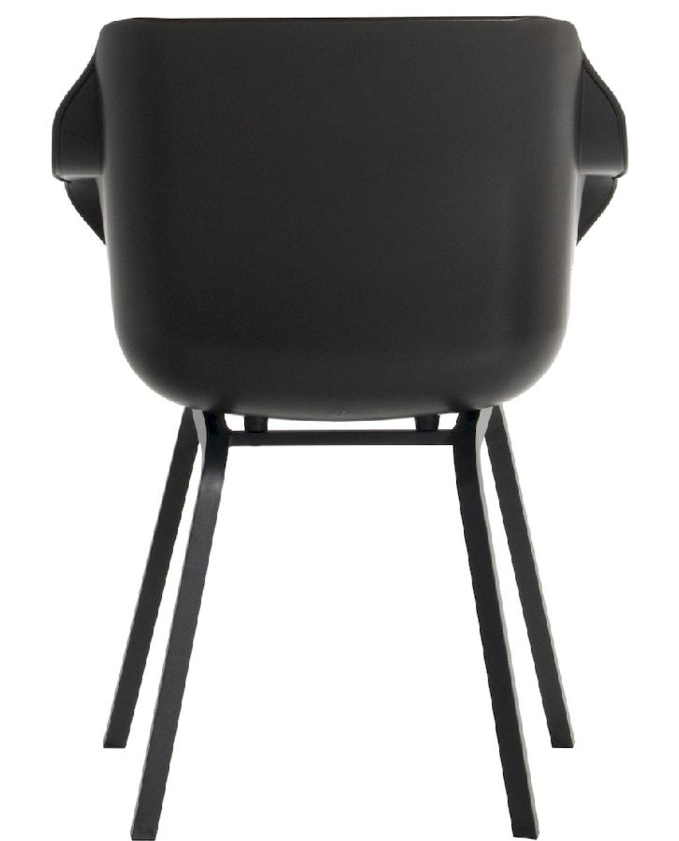 Hartman Sophie Element tuinstoel - 2 stuks - zwart frame - bruin - achterkant