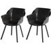Hartman Sophie Element tuinstoel - 2 stuks - zwart frame - bruin