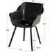 Hartman Sophie Element tuinstoel - 2 stuks - zwart frame - bruin - afmetingen