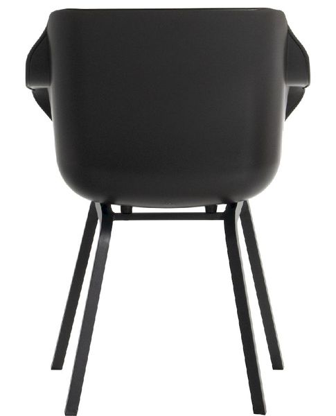 Hartman Sophie Element tuinstoel - 2 stuks - zwart frame - bruin - achterkant