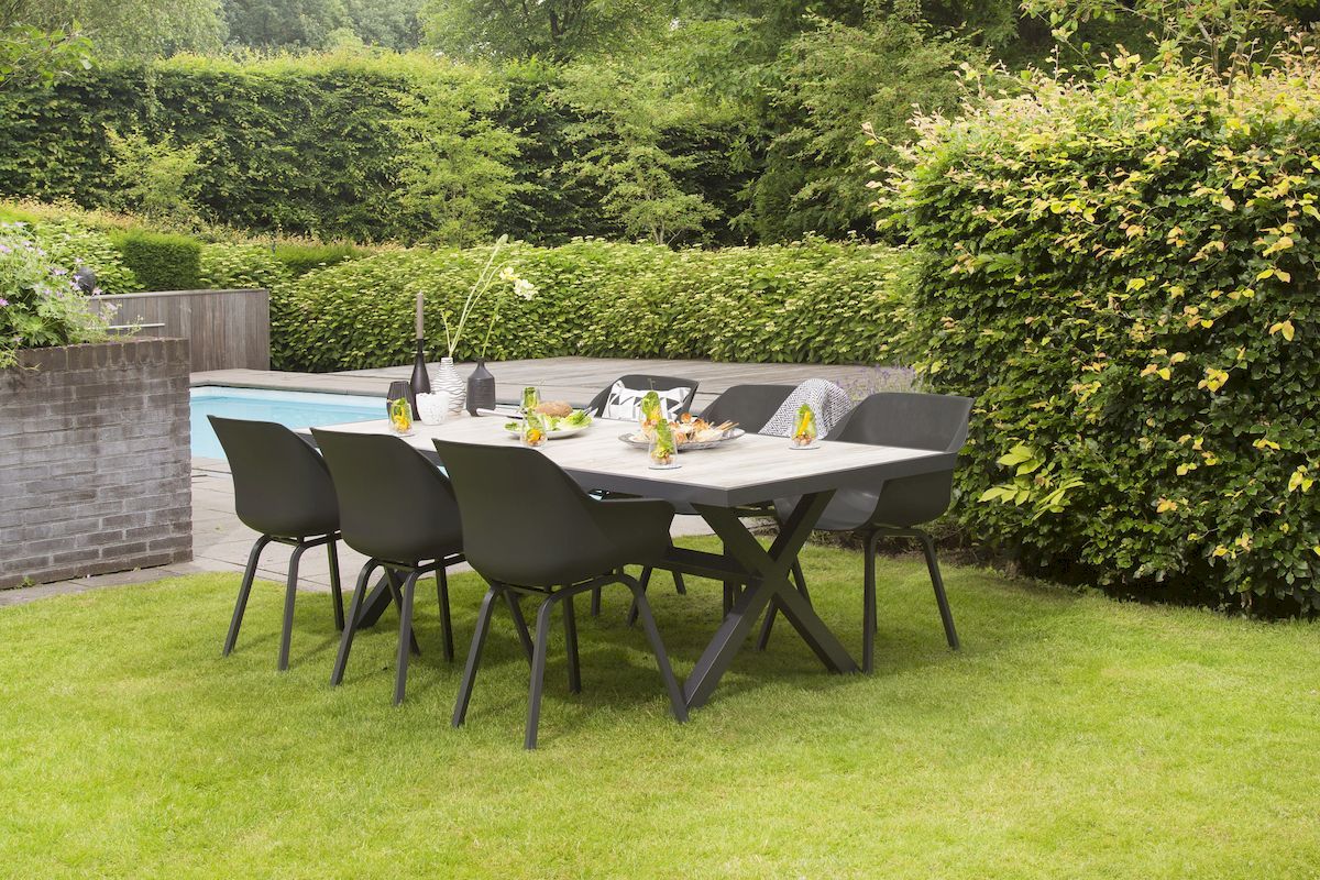 Hartman Sophie Element tuinstoel - 2 stuks - antraciet frame - antraciet