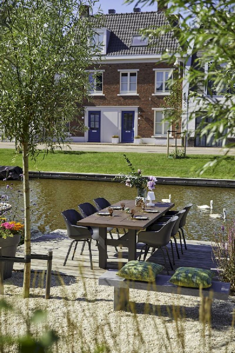 Hartman Sophie Element tuinstoel - 2 stuks - antraciet frame - antraciet