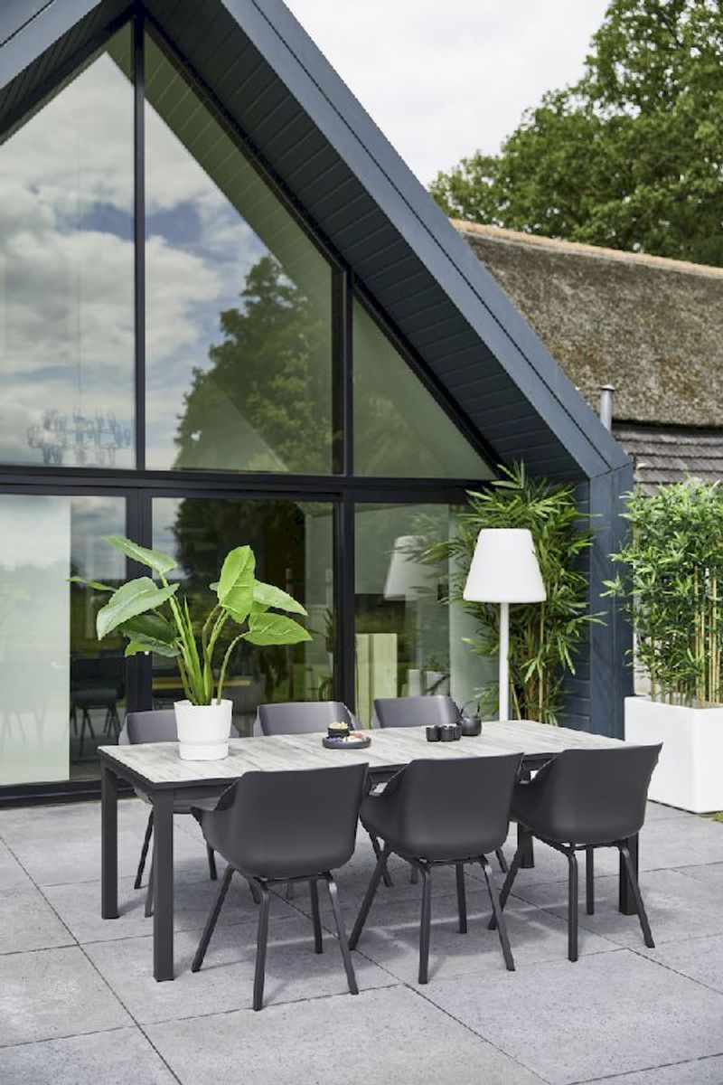 Hartman Sophie Element tuinstoel - 2 stuks - antraciet frame - antraciet