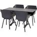 Hartman Sophie Element tuinstoel - 2 stuks - antraciet frame - antraciet - set van 4 met tuintafel