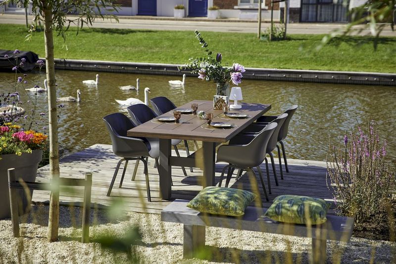 Hartman Sophie Element tuinstoel - 2 stuks - antraciet frame - antraciet