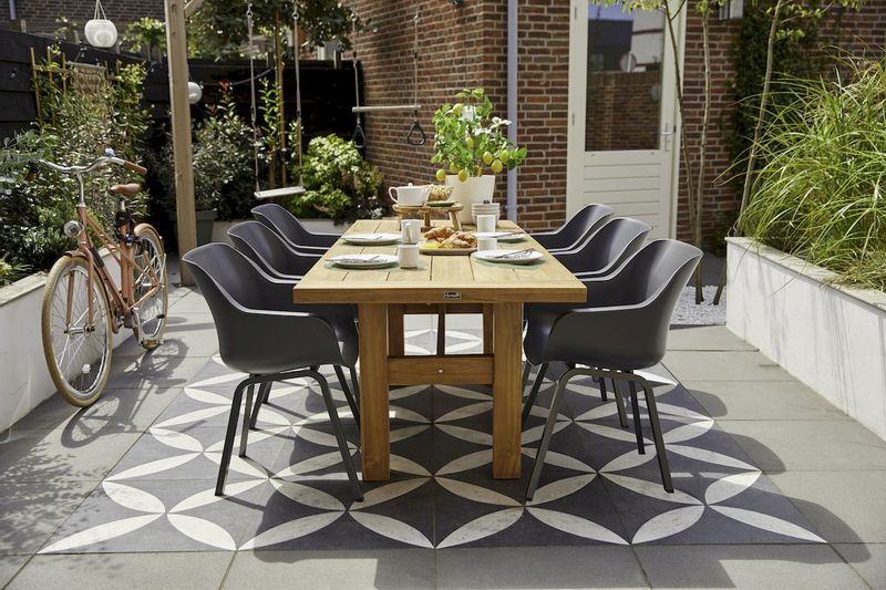 Hartman Sophie Element tuinstoel - 2 stuks - antraciet frame - antraciet