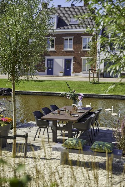 Hartman Sophie Element tuinstoel - 2 stuks - antraciet frame - antraciet