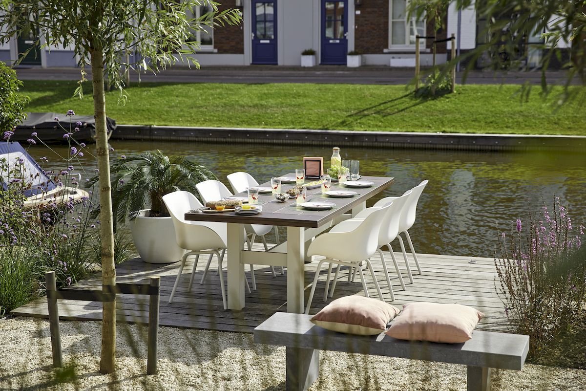 Hartman Sophie Rondo Elegance tuinstoel - 2 stuks - wit frame - wit