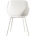 Hartman Sophie Rondo Elegance tuinstoel - 2 stuks - wit frame - wit - voorkant