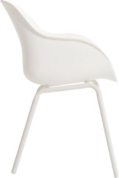 Hartman Sophie Rondo Elegance tuinstoel - 2 stuks - wit frame - wit - zijkant