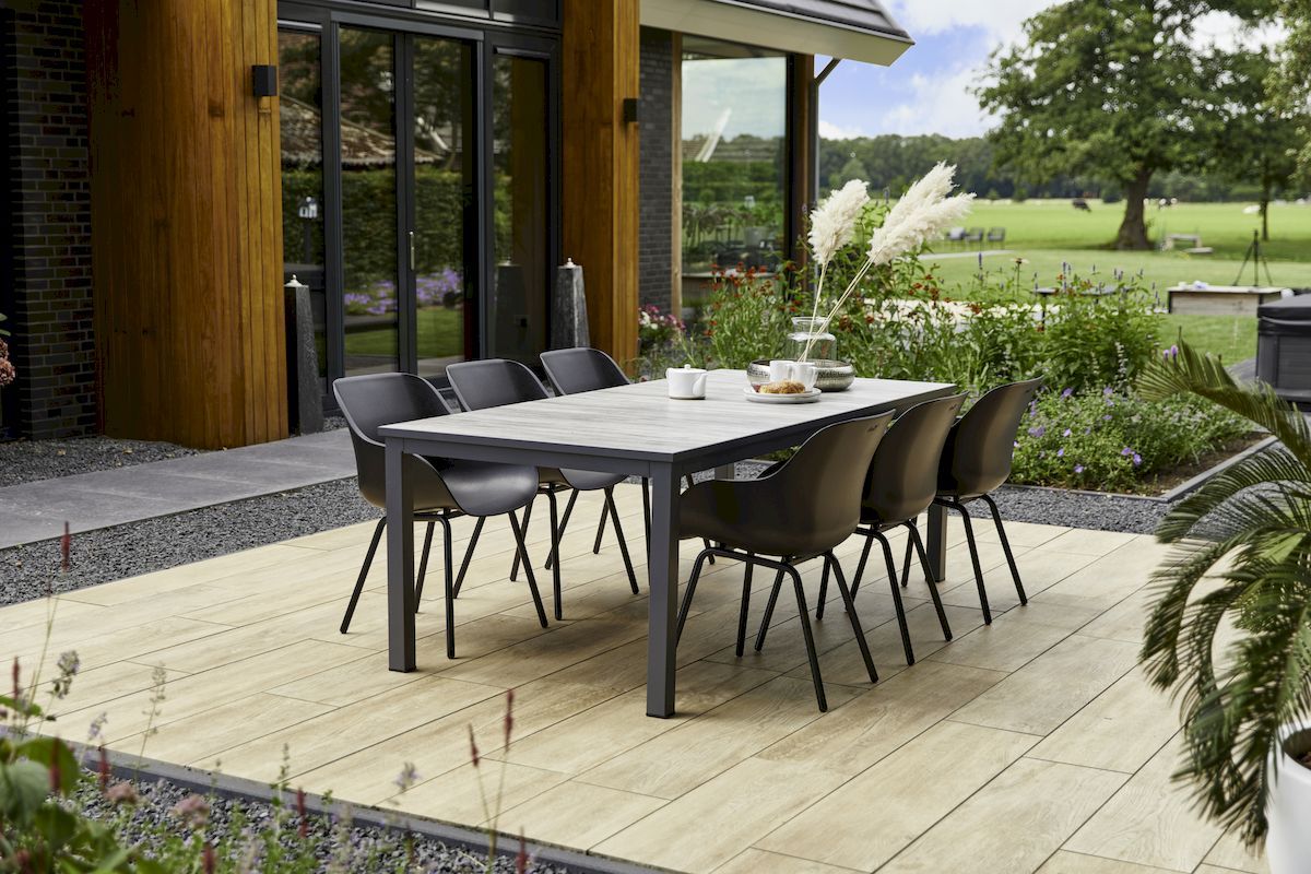 Hartman Sophie Rondo Elegance tuinstoel - 2 stuks - zwart frame - zwart