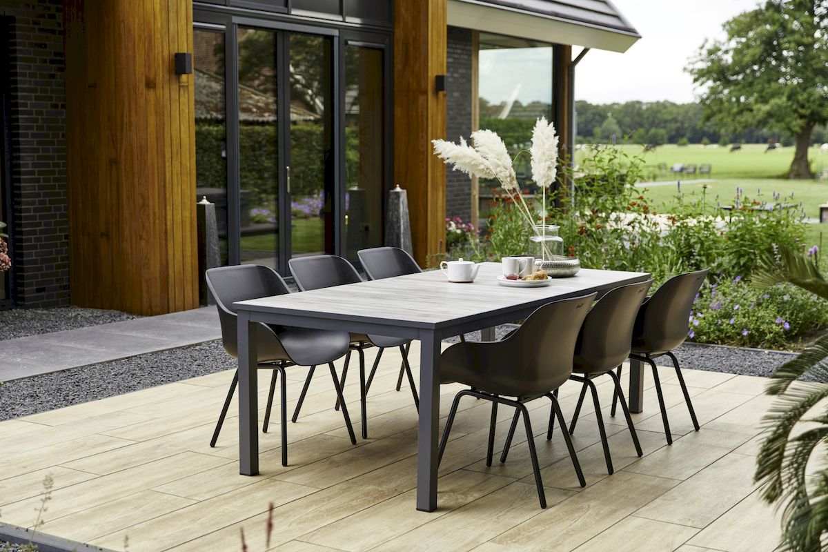 Hartman Sophie Rondo Elegance tuinstoel - 2 stuks - zwart frame - zwart