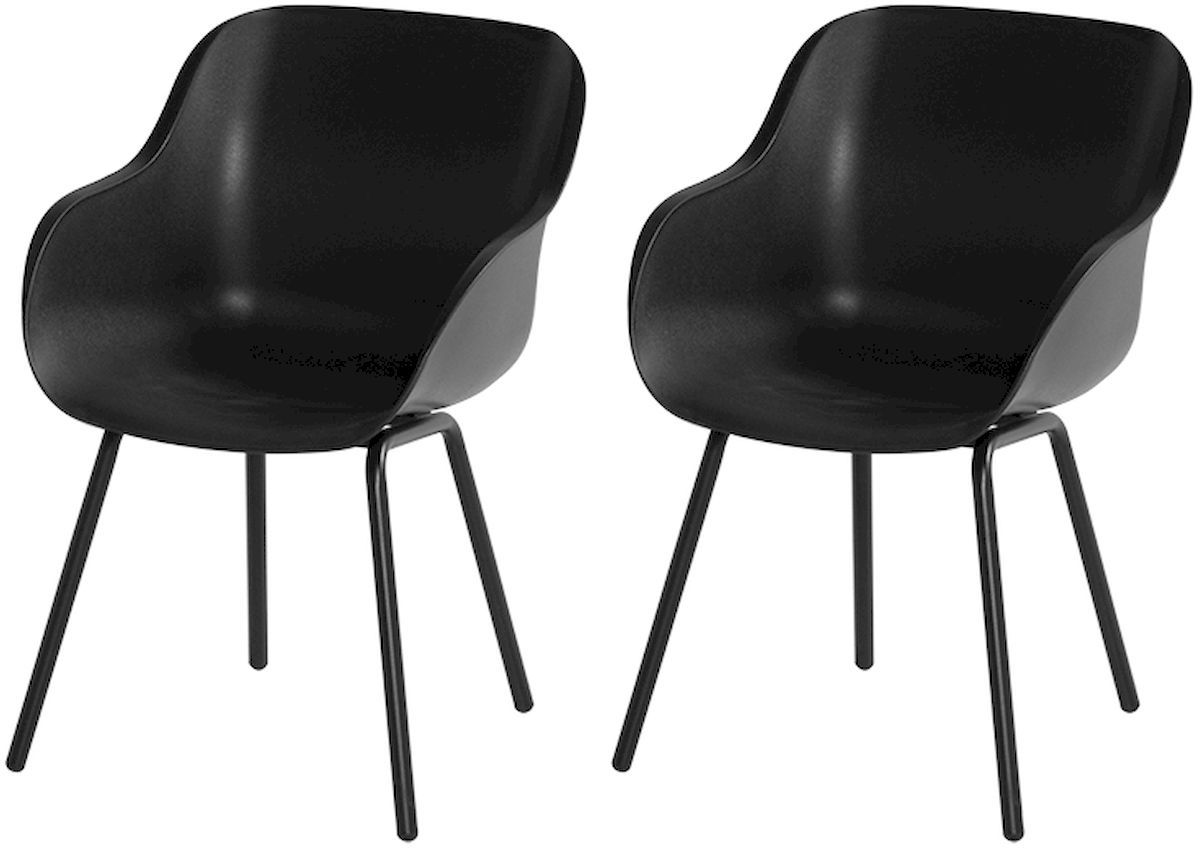 Hartman Sophie Rondo Elegance tuinstoel - 2 stuks - zwart frame - zwart